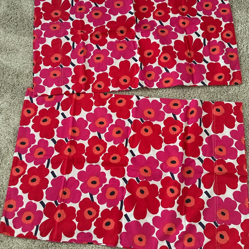 Marimekko Red and Pink Floral Fabric